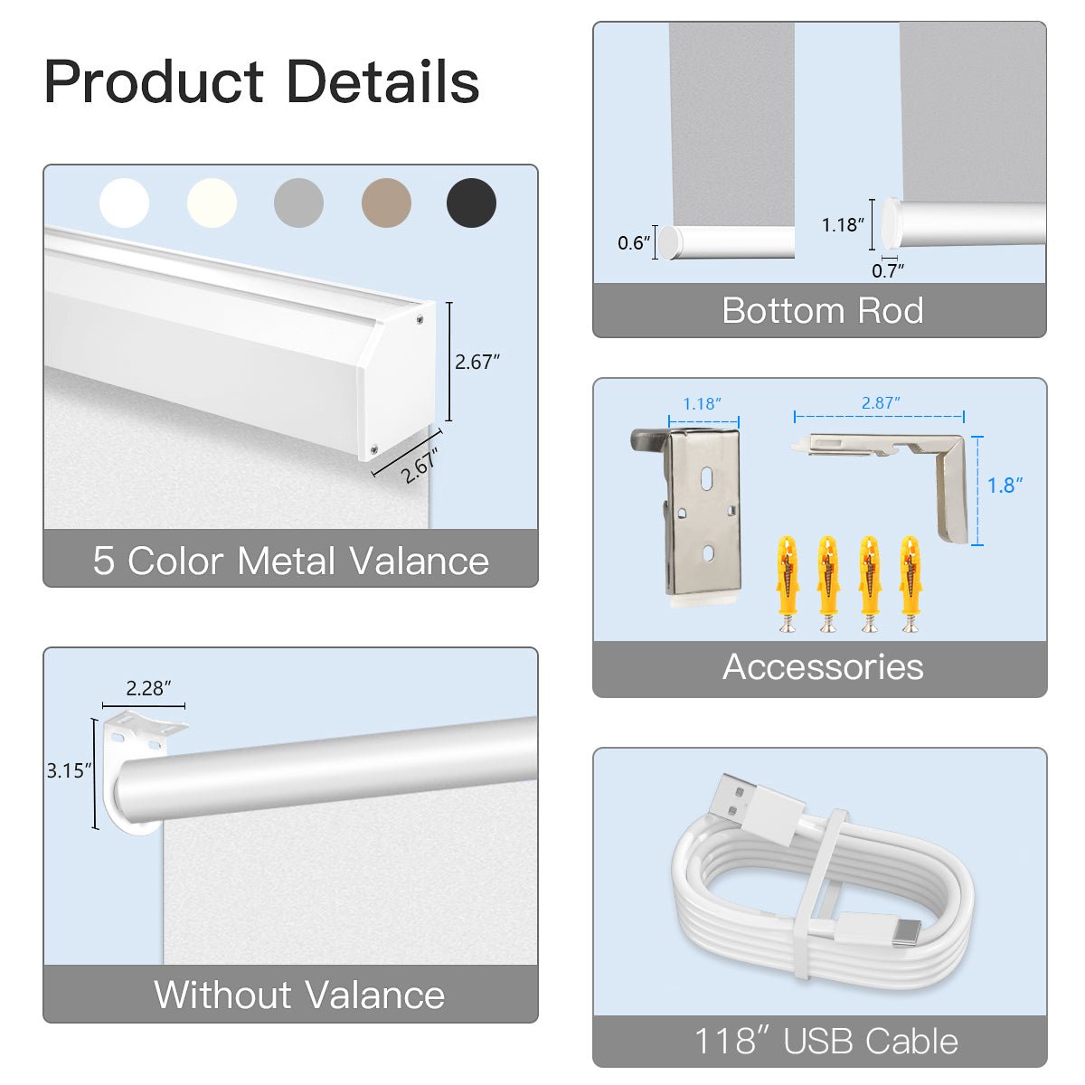 Motorized Blackout Roller Shade - Vinyl Fabric - Tokblind official
