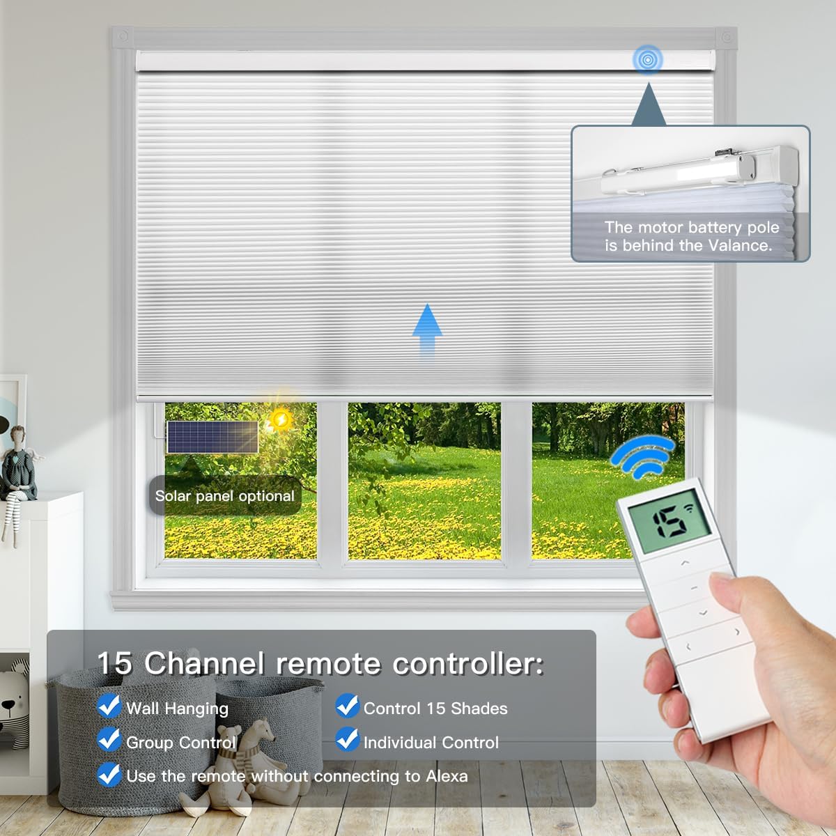 Motorized Cellular Shade - Light Filtering - Tokblind official