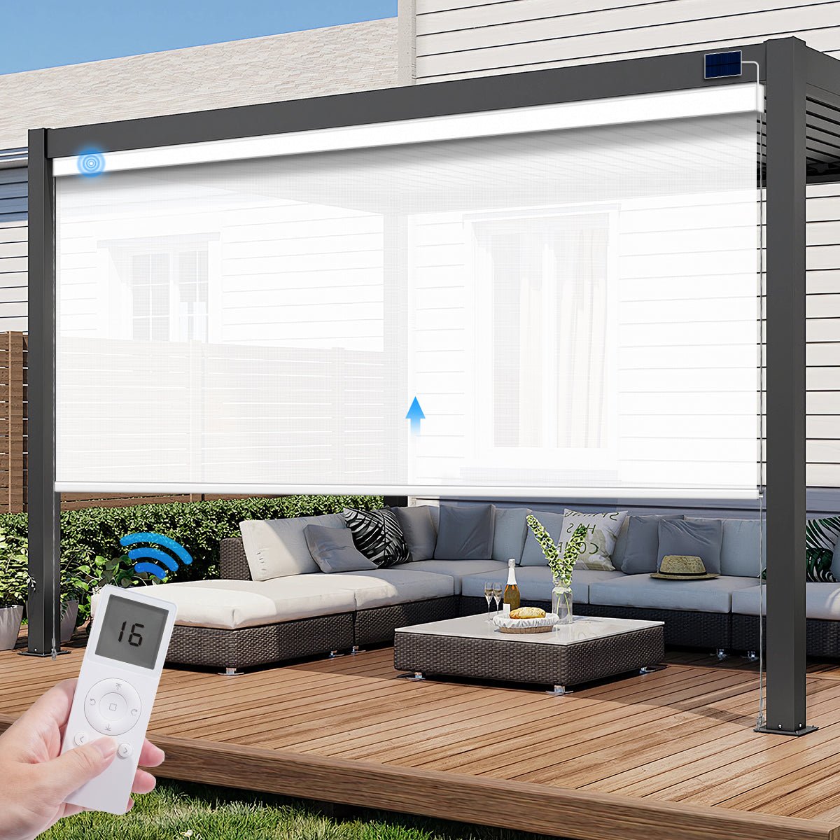 Motorized Outdoor Roller Shade - Tokblind official