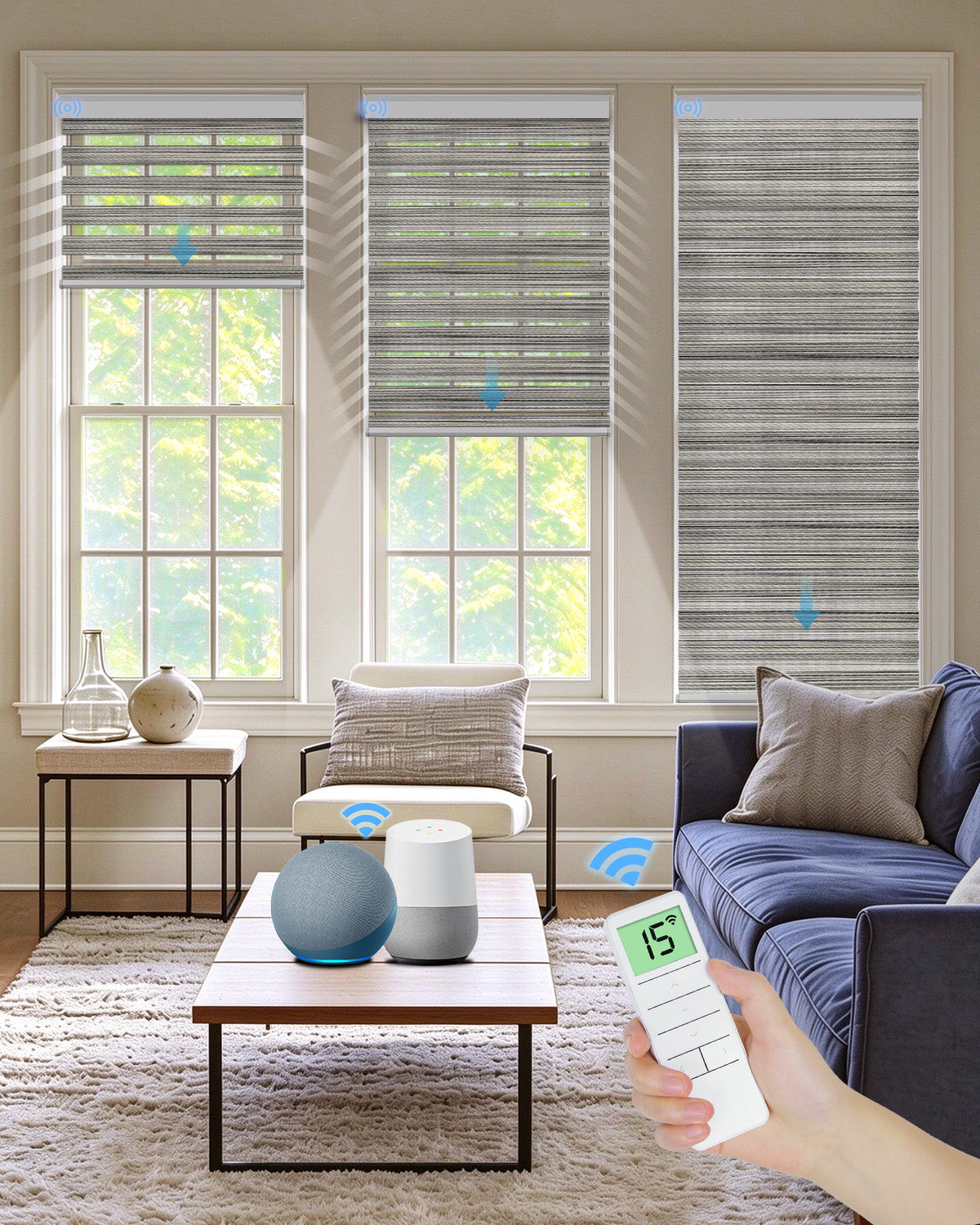Smart Motorized Zebra Blinds