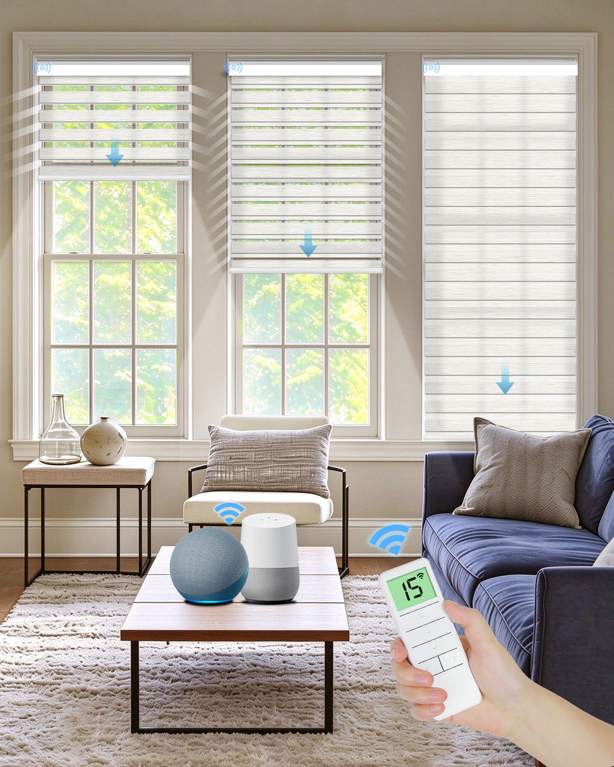 Smart Motorized Zebra Blinds