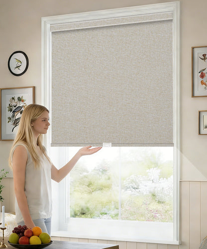 Manually Controlled Blackout Roller Shade - Cordless
