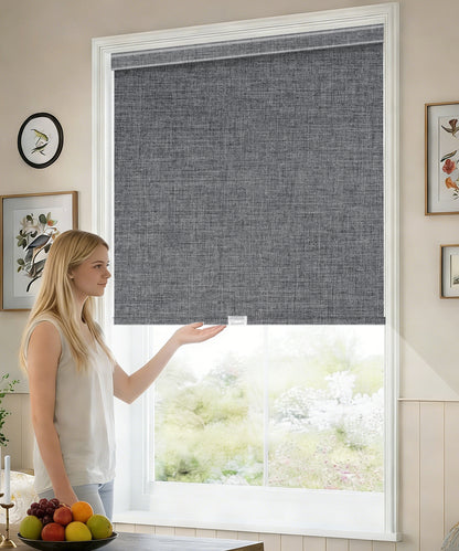 Manually Controlled Blackout Roller Shade - Cordless