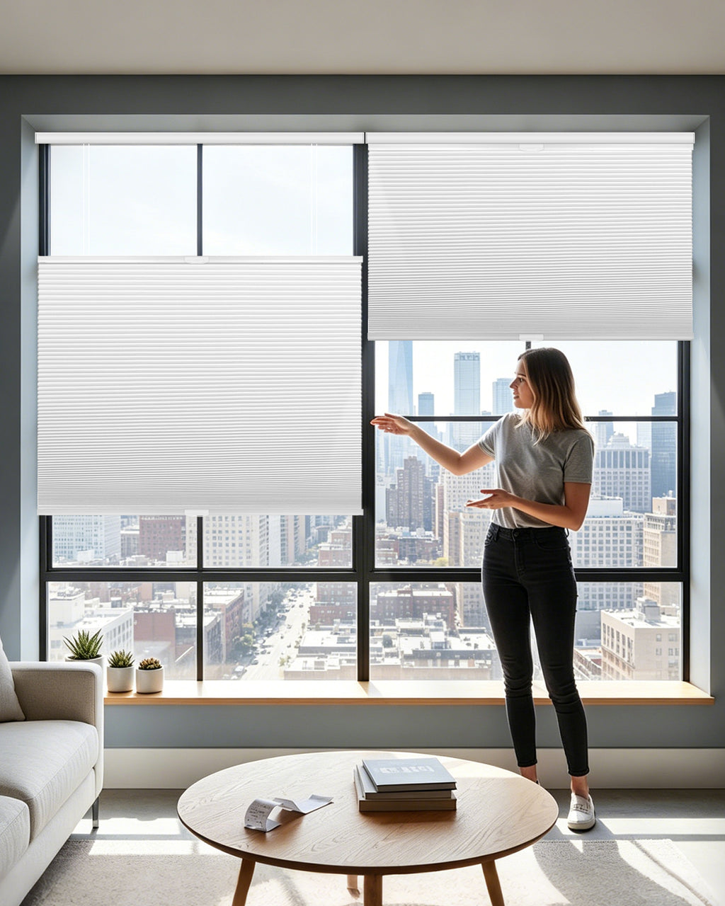 Top Down Bottom Up Manual Cellular Shade - Blackout