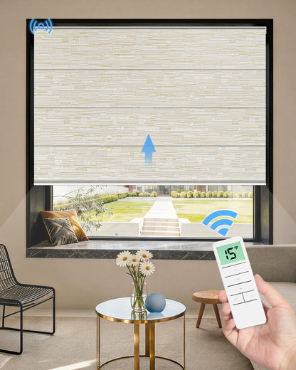 Motorized Blackout Roman Shades – Room Darkening, Custom Sizes