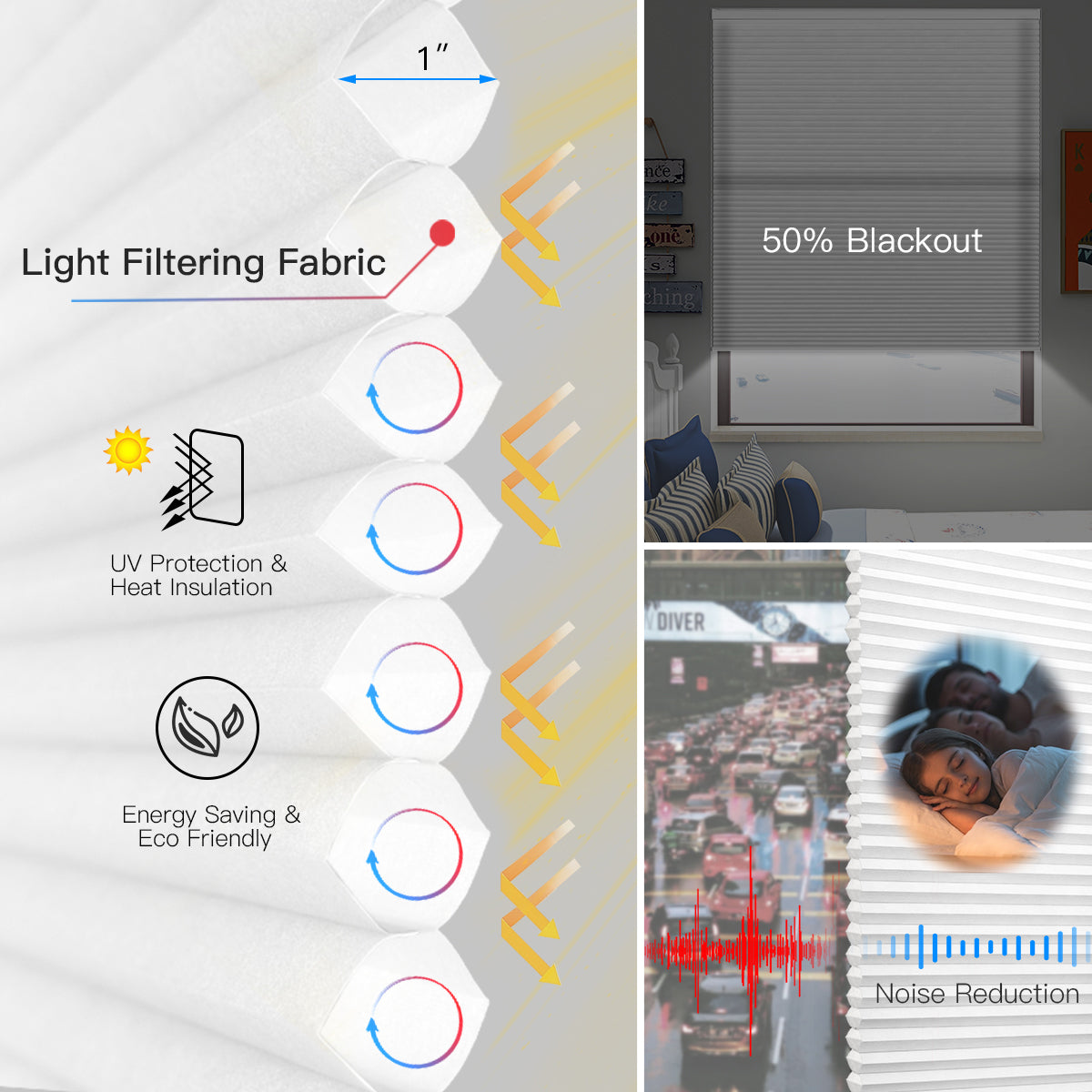 Top Down Bottom Up Manual Cellular Shade - Light Filtering