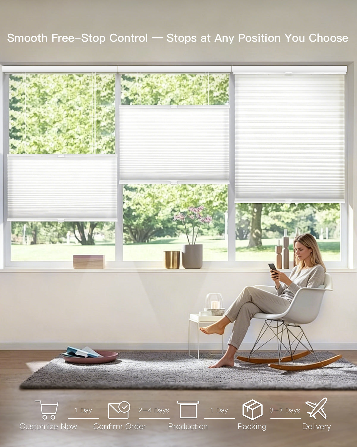 Top Down Bottom Up Manual Cellular Shade - Blackout