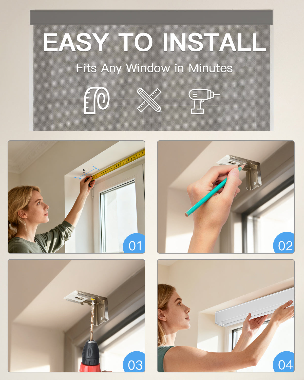 Motorized Solar Roller Shades