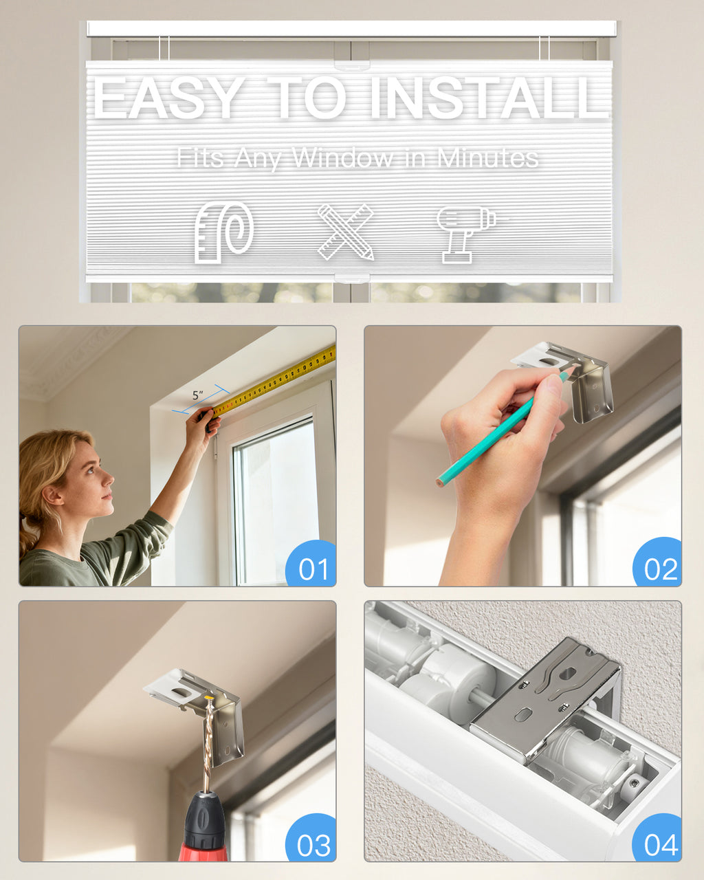 Top Down Bottom Up Manual Cellular Shade - Blackout