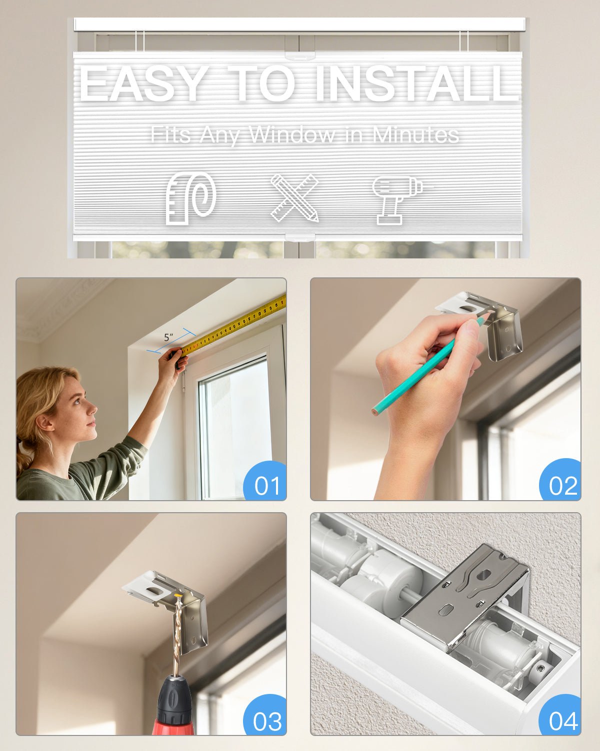 Top Down Bottom Up Manual Cellular Shade - Blackout