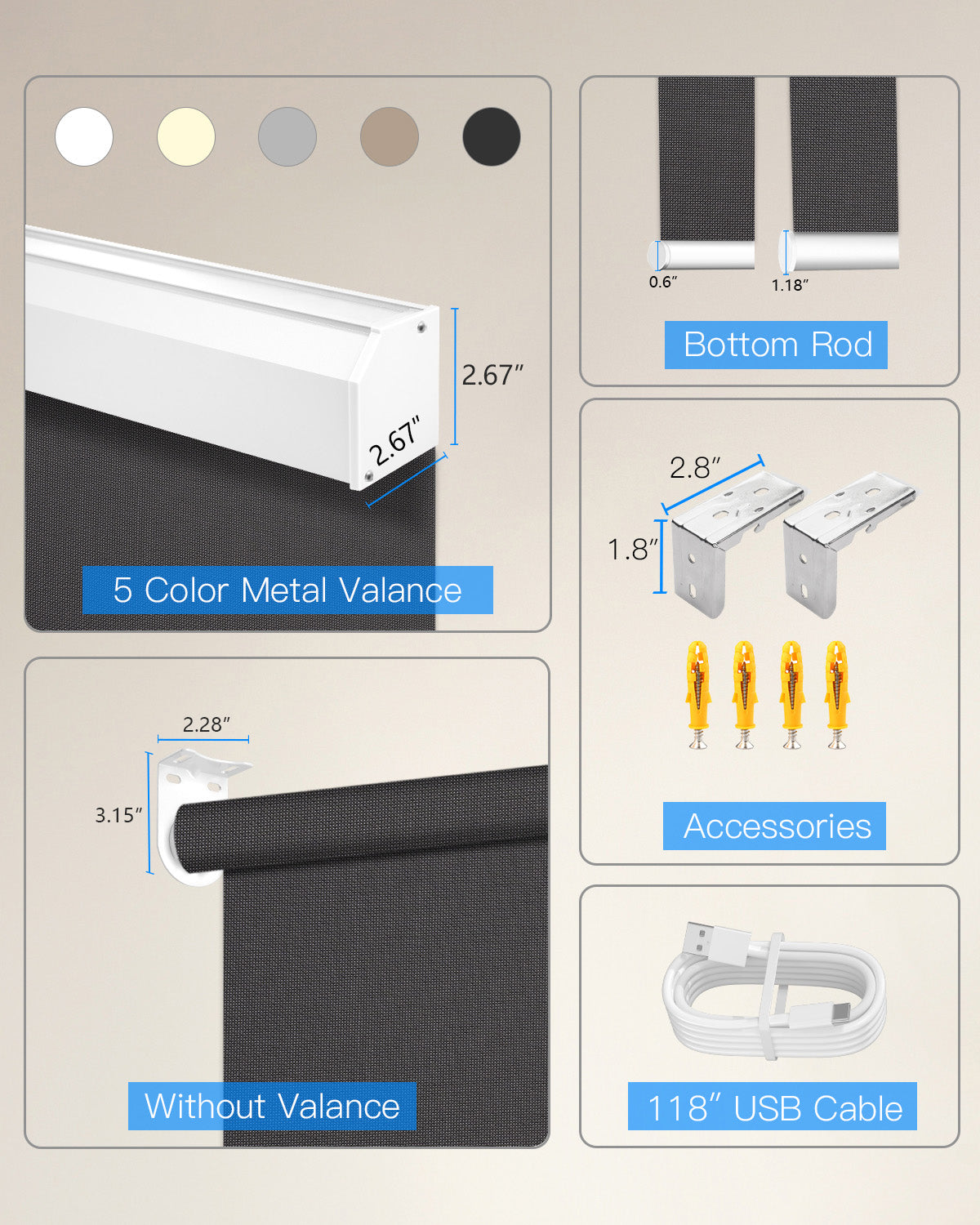 Motorized Solar Roller Shades