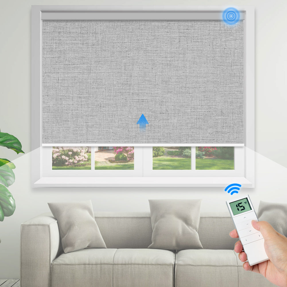 Smart Motorized Blackout Roller Shades - Room Darkening