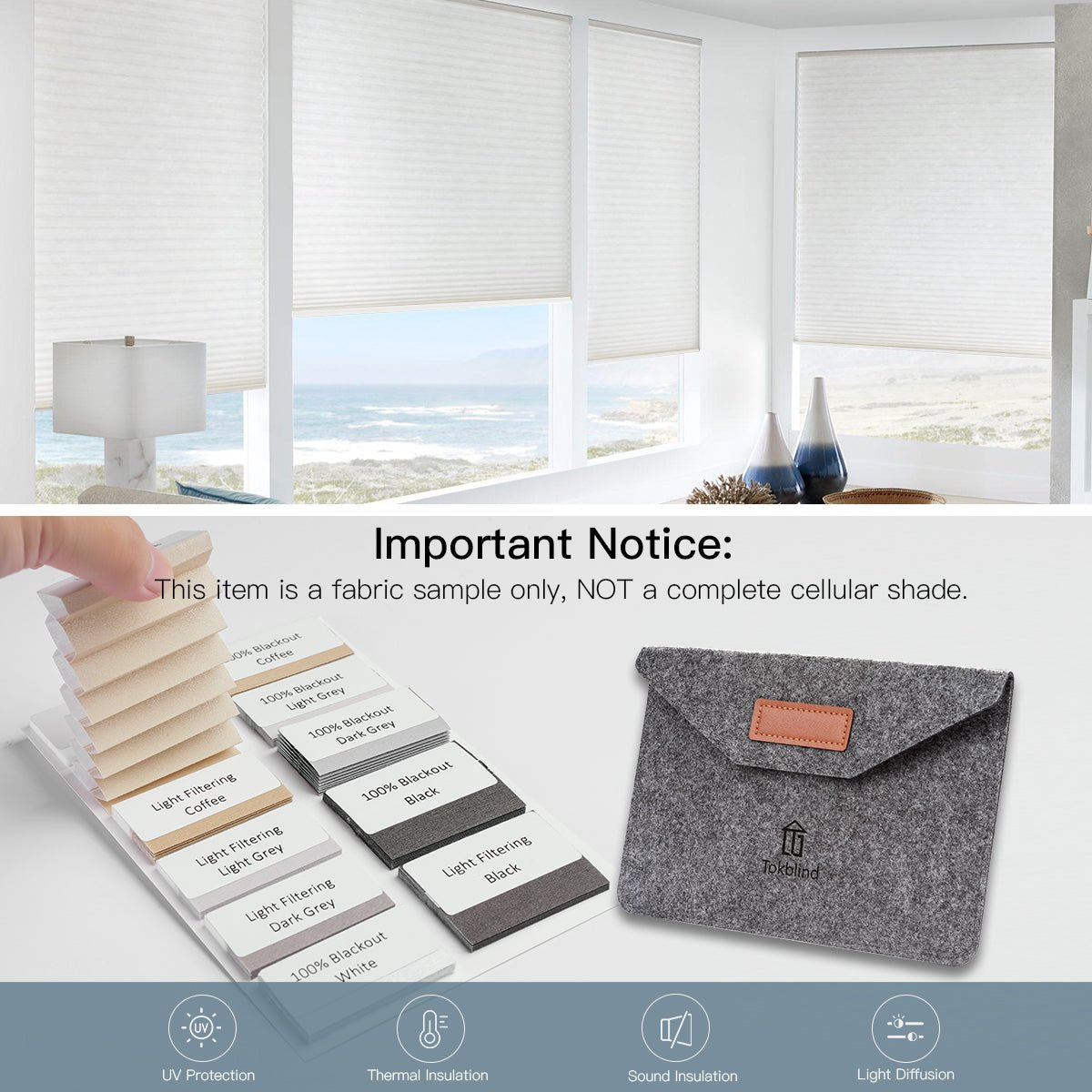 Fabric Samples for Cellular Shades - Tokblind official