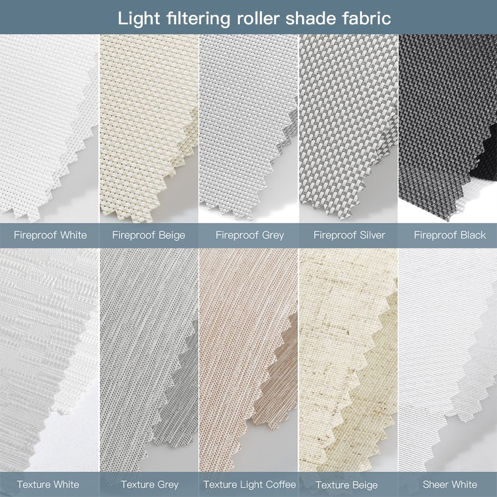 Fabric Samples for Light Filtering Roller Shade and Zebra Blind (2 PCS) - Tokblind official