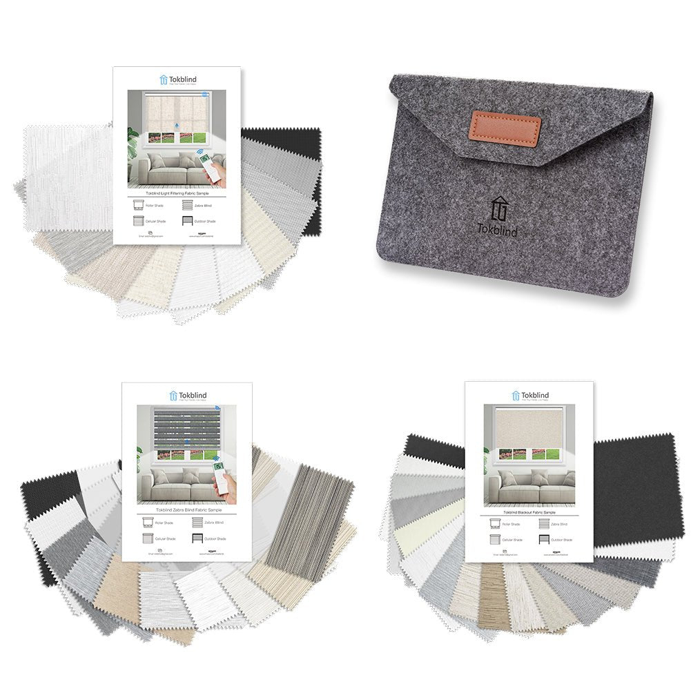Fabric Samples for Roller Shade and Zebra Blind (3 PCS) - Tokblind official