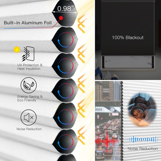 Manual Corded Cellular Shade - 100% Blackout - Tokblind official