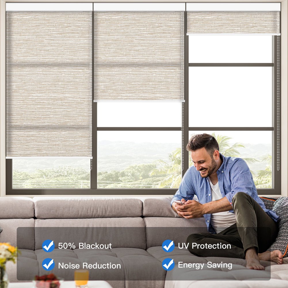 Manual Corded Light Filtering Roller Shade - Tokblind official