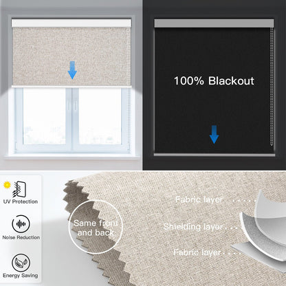 Manually Controlled Corded Blackout Roller Shade - Tokblind official