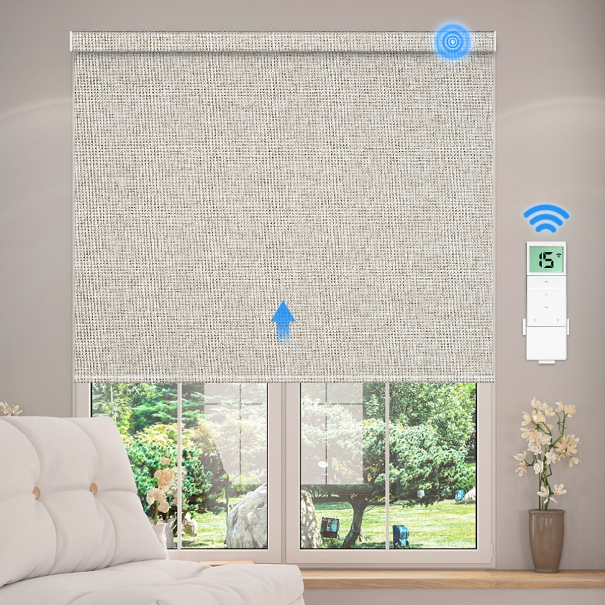 Motorized Blackout Roller Shade (Fabric Wrapped) - Tokblind official