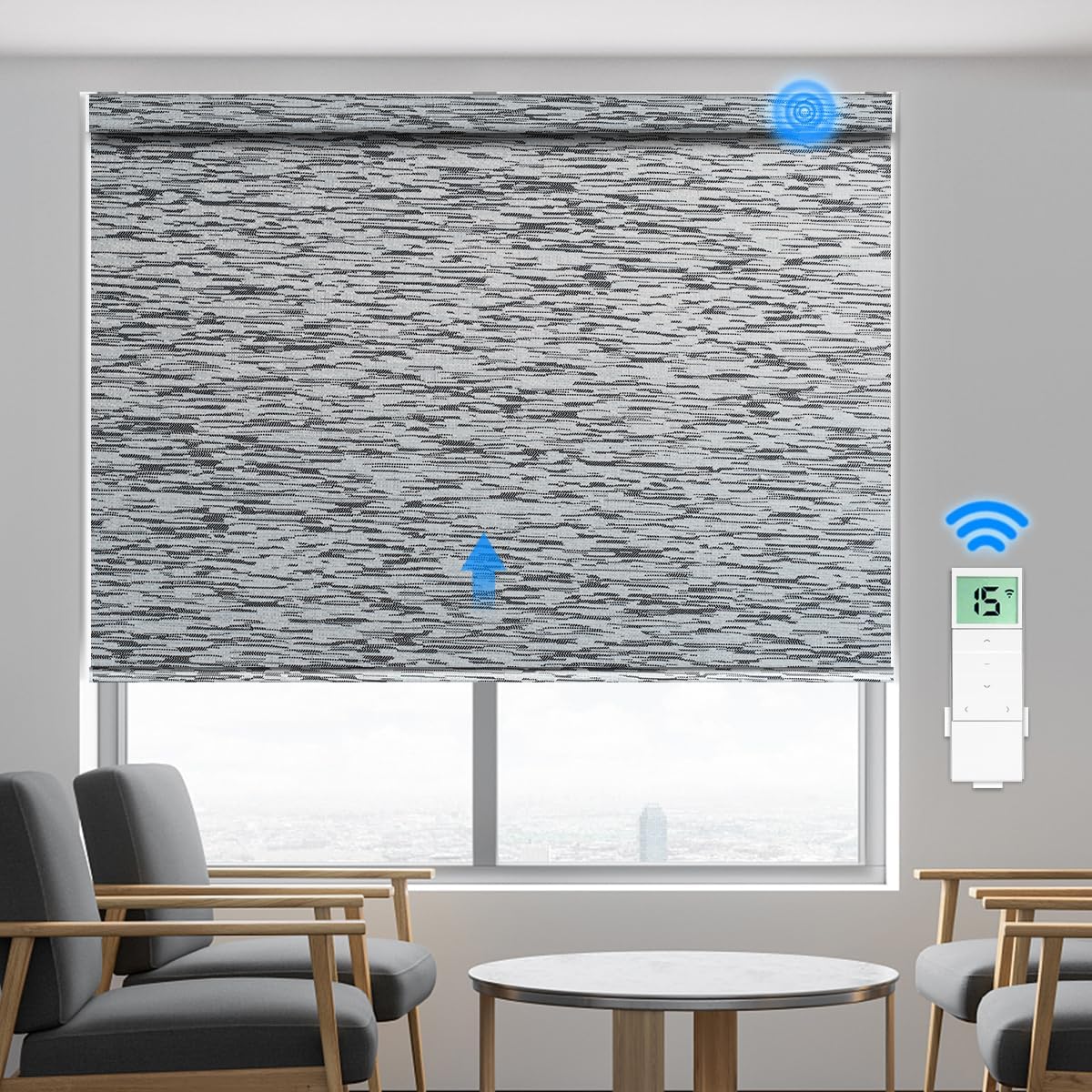 Motorized Blackout Roller Shade (Fabric Wrapped) - Tokblind official