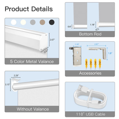 Motorized Blackout Roller Shade - Vinyl Fabric - Tokblind official