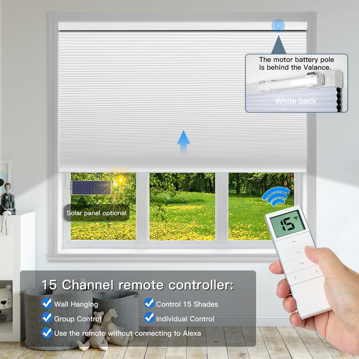 Motorized Cellular Shade - 100% Blackout - Tokblind official