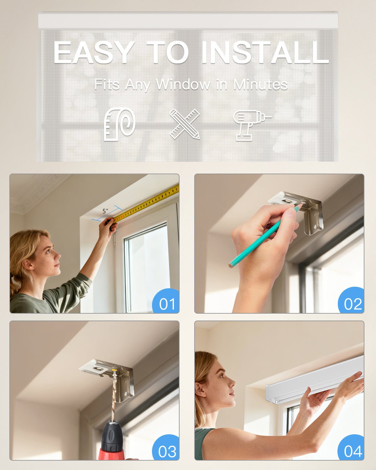 Motorized Light Filtering Fireproof Roller Shades - Tokblind official