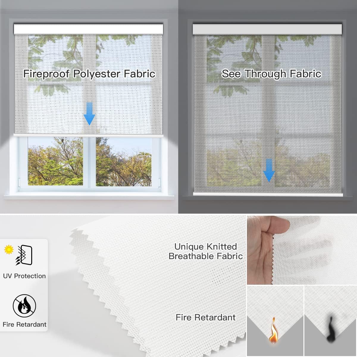 Motorized Light Filtering Fireproof Roller Shades - Tokblind official