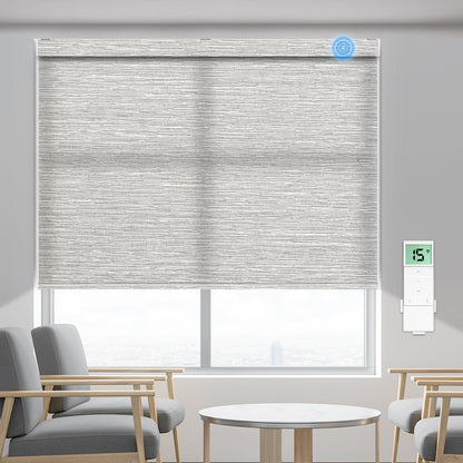 Motorized Light Filtering Roller Shade (Fabric Wrapped) - Tokblind official
