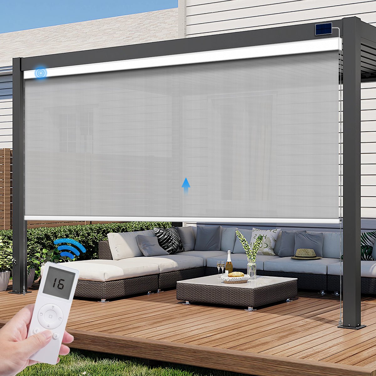 Motorized Outdoor Roller Shade - Tokblind official