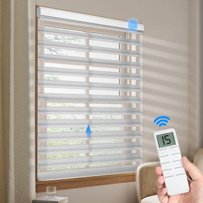 Motorized Shangri - La Sheer Shade - Light Filtering Silver - Tokblind official