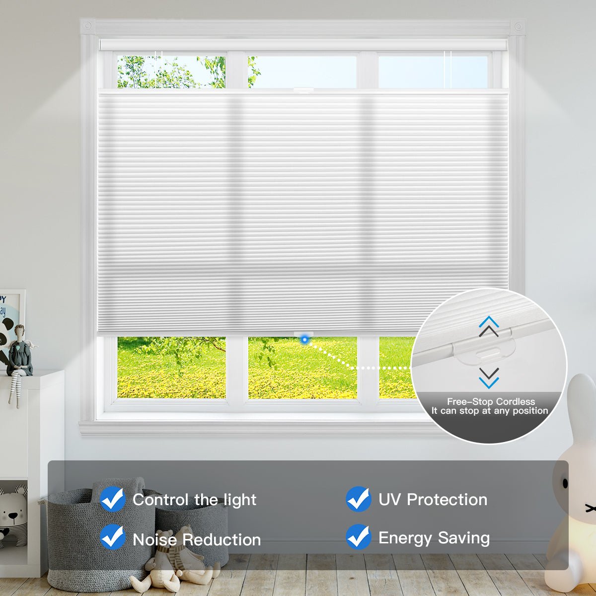 Top Down Bottom Up Manual Cellular Shade - Light Filtering - Tokblind official