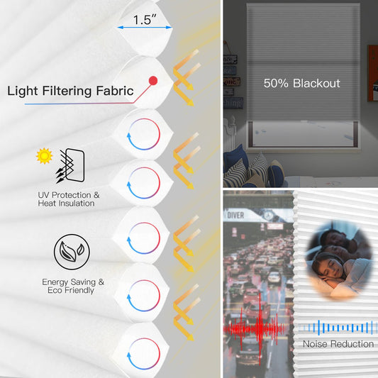 Top Down Bottom Up Manual Cellular Shade - Light Filtering - Tokblind official